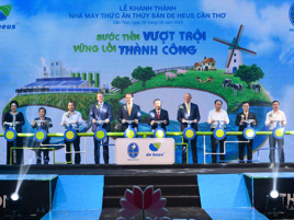 The grand opening ceremony of the De Heus Can Tho aqua feed mill